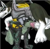 Midna and Wolf Link animation