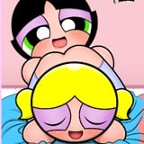 Bubbles & Buttercup licking animated