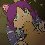 Kitty sucking puppy milk